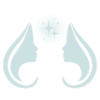 Reflection Icon, two opposing female faces
