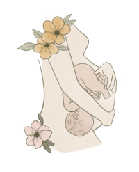 Illustration d'un bébé dans le ventre de sa maman