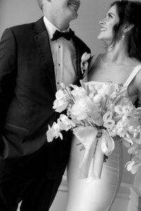 Bride and groom black and white photo by Orlando Wedding Photographer