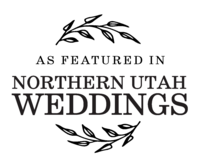 As Featured in Northern Utah Weddings sticker