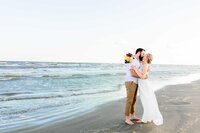 April and Jason Light and Airy Wedding Photography Couples Beach Portraits