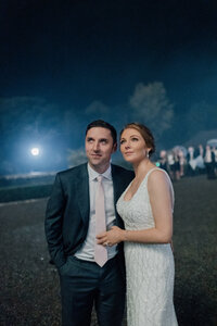 couple-standing-wathcing-fireworks-at-kilkea-castle