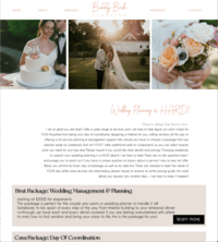 A before screenshot of a wedding planner's website by Eugene web designer Bloem Creations. 