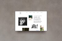 A Showit website with SEO copywriting by Salted Pages for Zoya Dawn, displayed on an iPad with an espresso brown background