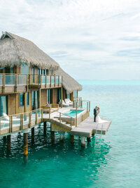 Island wedding photographer overwater bungalow