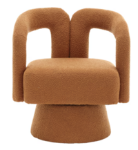 orange swivel accent chair