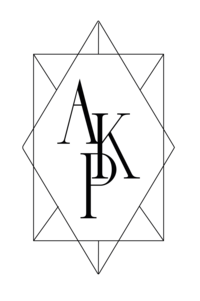 Art deco inspired monogram logo logo by Femme Collective Studio