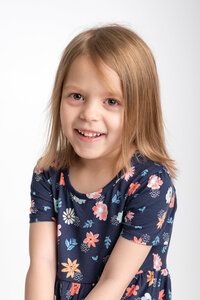 preschool girl sitting