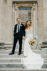 Fun couples portrait capture by Philly wedding photographer. 