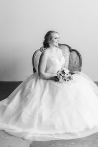 Bride and groom walk up memorial steps at their DC wedding