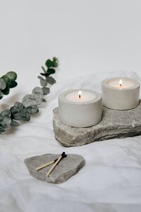 Lit candles very calm and relaxing