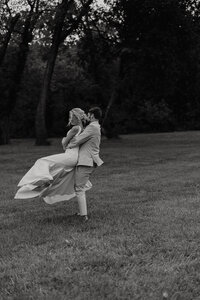 Close up of bride and grooms hands