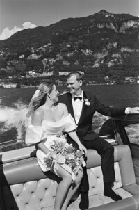 Bride and groom  popping champagne at their Queenstown elopement