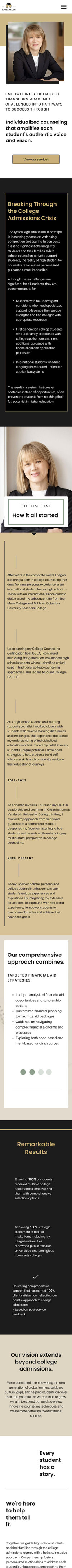 College-Do about page mobile screenshot mockup on cell phone