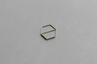 Hexagon paperclip goud voor geboortekaartjes