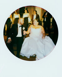 Winter wedding on Polaroid in Rhode Island, Wedding Polaroid photography