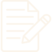 Simple icon of a pencil and a sheet of paper