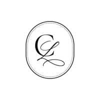 Cat Lauren Calligraphy monogram logo mark