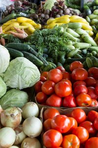 fresh vegetables at a farmers market
