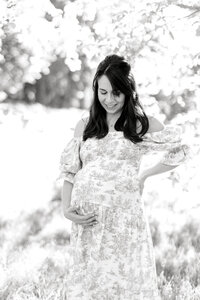 image of a pregnant woman taken by a boston newborn photographer