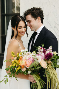 bride and groom portrait