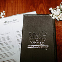 Menu for Max Dales Steak and Chop House
