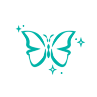 teal butterfly icon