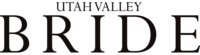 A black version of the Utah Valley Bride logo.