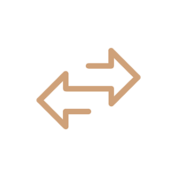 Icon of two arrows pointing in opposite directions