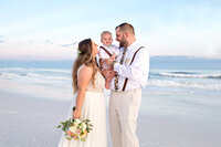 family beach wedding photos