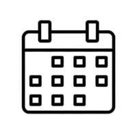 Icon of a calendar, indicating StrideHer’s best run plans and personalized training schedules.