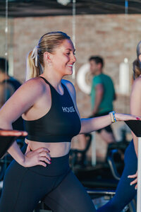 Megaformer Class  participant working out.