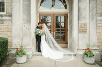 Bride and Groom being photographed in Madison Wisconsin Wedding