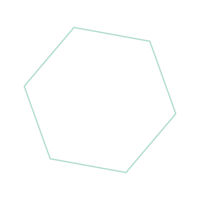 Teal -Hexagon-Outline