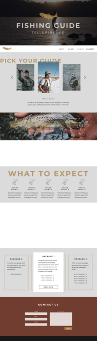 web design for fishing guides