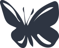 Blue butterfly brand icon representing CoolSculpting transformation in Dallas.