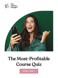 iPad mockup of The Most Profitable Course Quiz for online course creators