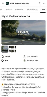Screenshot of Digital Wealth Academy course