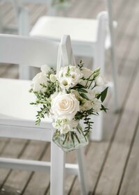 florals for wedding chair