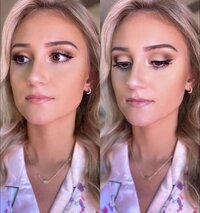 Woman with bridal makeup
