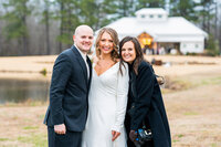 Eleanor Stenner with bride and groom at Birmingham wedding 