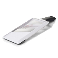 Handheld Mandoline for slicing vegetables like cucumbers, carrots, and potatoes