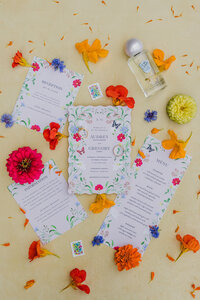 Wedding flatlay