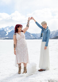 Colorado Elopement - Joshua and Inez Photography - Lake Dillon - Snowy Mountain Lake Wedding
