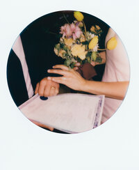 Winter wedding on Polaroid in Rhode Island, Wedding Polaroid photography