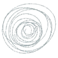 Logo for Sanctuary, featuring a hand-drawn spiral