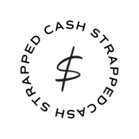 Cashstrapped repeating to form a circle with a money sign in center