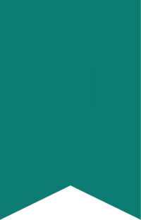 Teal banner shape
