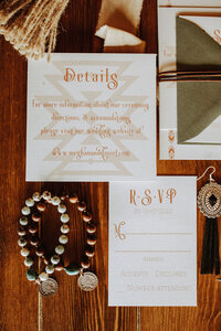 Rustic wedding details