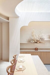 Minimal, neutral, light kitchen interior